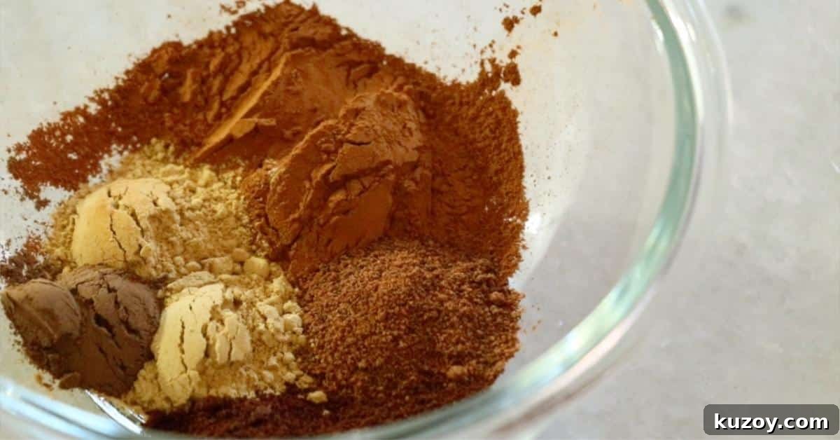 5 spices in a bowl to make pumpkin spice