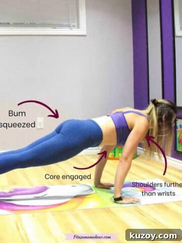 woman in plank position