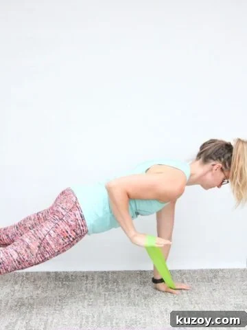 Plank row combo exercise
