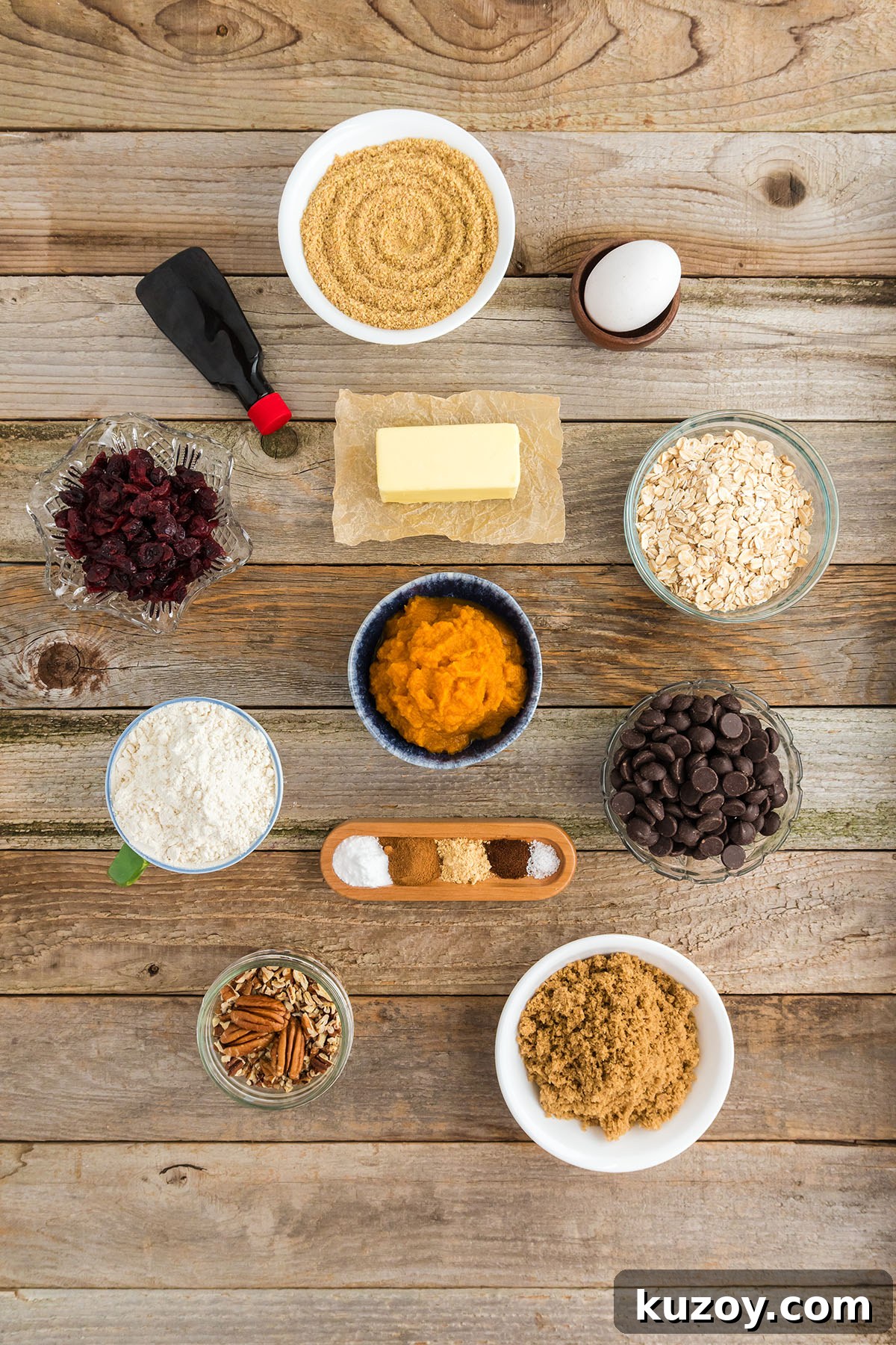 Pumpkin Oat Breakfast Cookies — Ready in 30 Minutes 3 Ingredients to make Pumpkin Breakfast Cookies set out on the counter.
