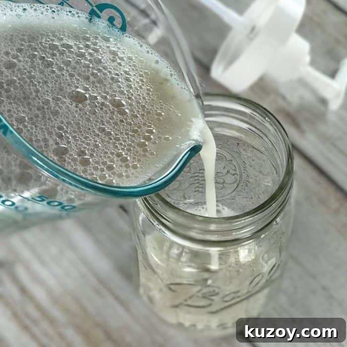 DIY Nourishing Body Wash for Dry Skin: Gentle Recipe & Tips 7 final homemade body wash in dispenser