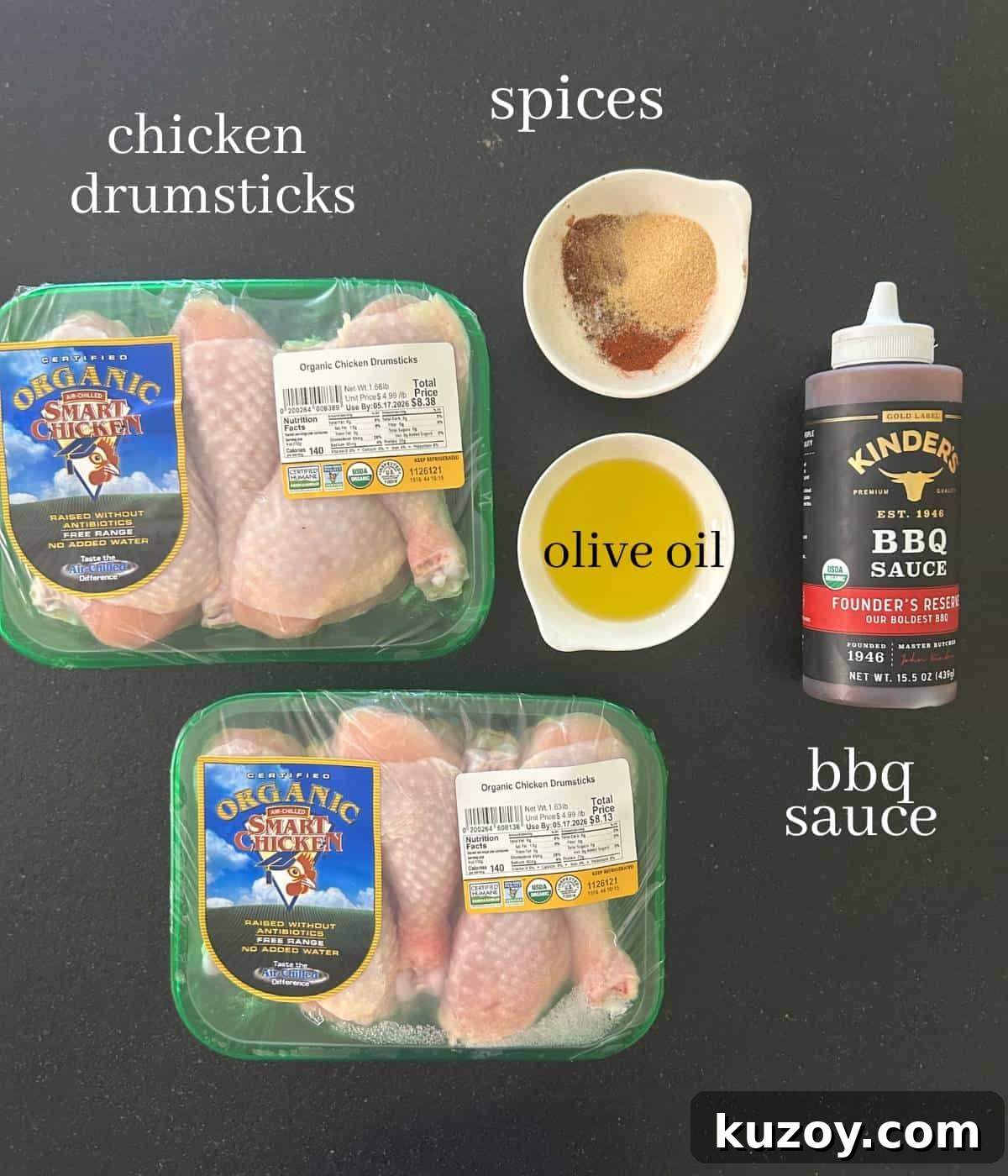 Crispy Oven-Baked BBQ Chicken Drumsticks Recipe 3 Ingredients for chicken drumsticks.