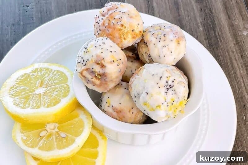 Lemon poppyseed donut holes