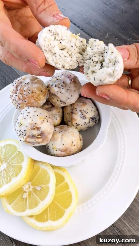lemon poppyseed low calorie donut holes