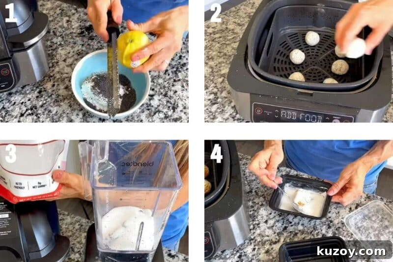 glazed lemon poppyseed donut holes