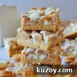 white choc nutter butter bars stacked