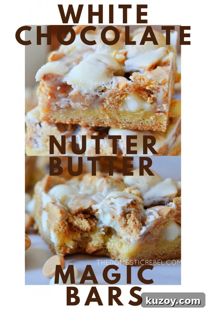 White Chocolate Nutter Butter Magic Bars Recipe 7 white chocolate nutter butter magic bars photo collage