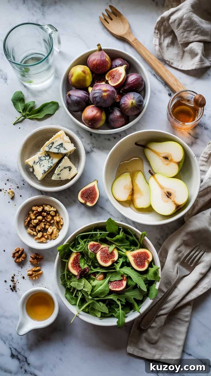 Fig, Pear & Gorgonzola Salad