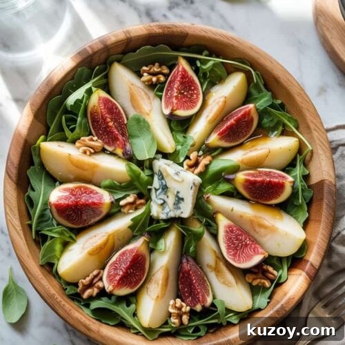 A top down view of the salad