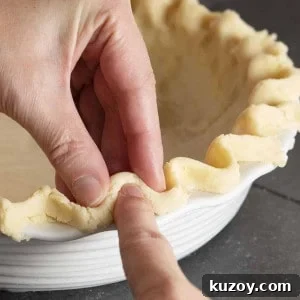 Flaky Lard Pie Crust Recipe for Perfect Homemade Pies 16 Fluting Lard Pie Crust