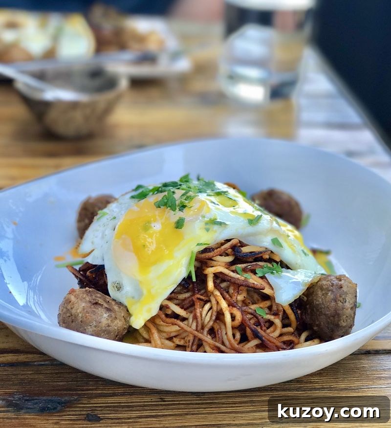Wood Grilled Wagyu Meatloaf with gravy and hash