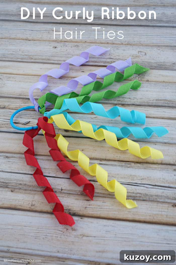 Make Curly Ribbon Hair Ties: DIY Step-by-Step Guide 2 diy curly ribbon hair ties