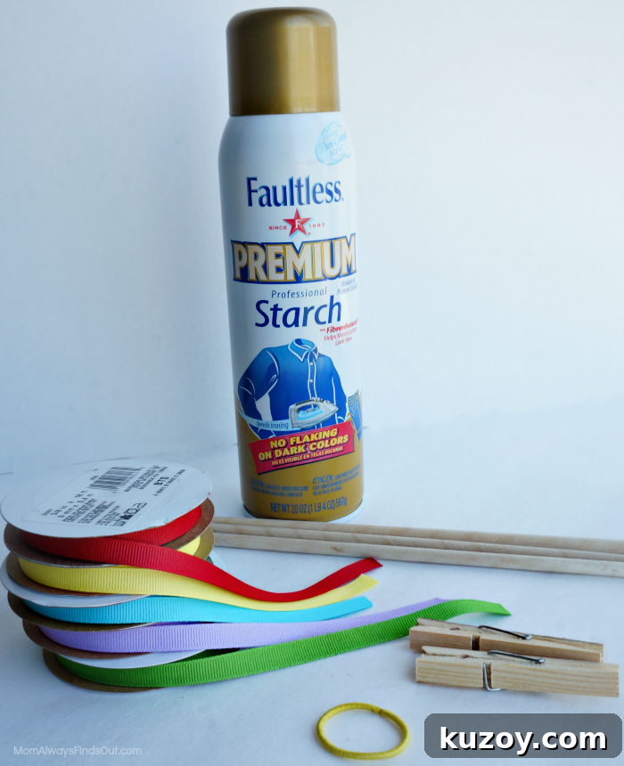 Make Curly Ribbon Hair Ties: DIY Step-by-Step Guide 3 faultless premium starch craft