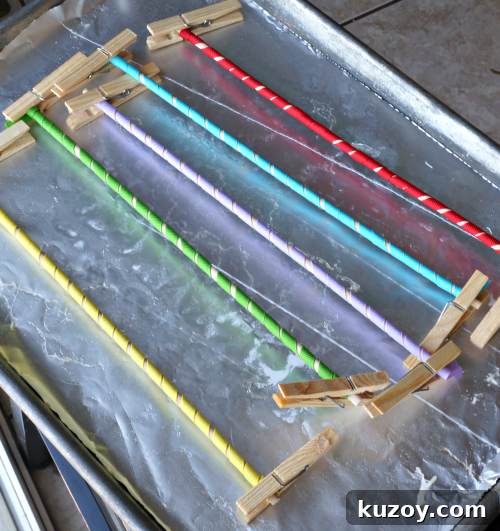 Make Curly Ribbon Hair Ties: DIY Step-by-Step Guide 4 Wrap Ribbon on Dowels