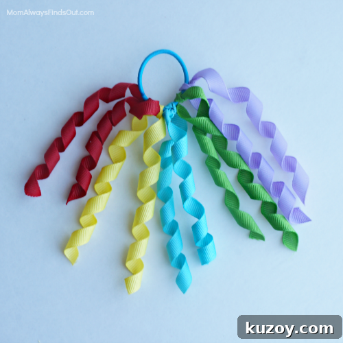 Make Curly Ribbon Hair Ties: DIY Step-by-Step Guide 7 curly ribbon girls hair accessories