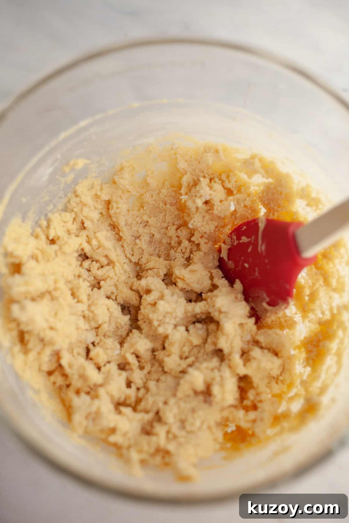 Double-Ginger Shortbread Cookies: Chewy Ginger & Crystallized Chip Recipe 6 Cookie dough in a glass bowl.