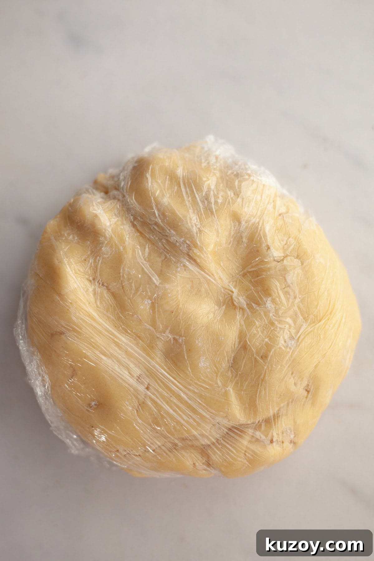 Double-Ginger Shortbread Cookies: Chewy Ginger & Crystallized Chip Recipe 7 Ginger cookie dough wrapped in plastic.