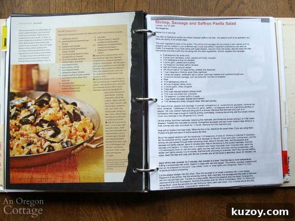 Smart Ways to Organize Your Recipes: Paper and Digital Methods 7 Organizing recipes-pages in binder_