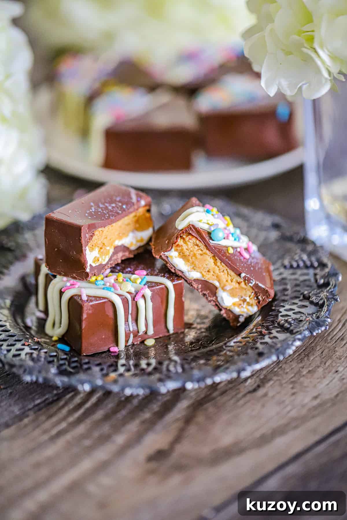 Marshmallow Peanut Butter Chocolate Bliss Bars Recipe 4 Ingredients laid out for making chocolate peanut butter bars