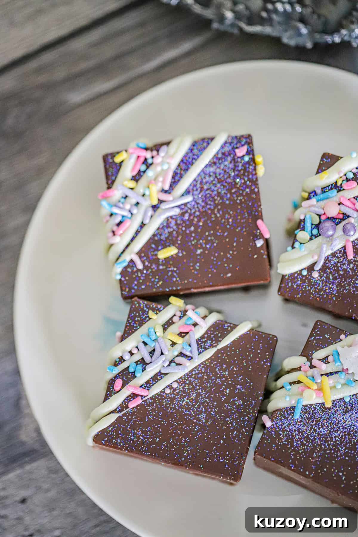 Marshmallow Peanut Butter Chocolate Bliss Bars Recipe 6 No-bake peanut butter chocolate bars arranged for gifting