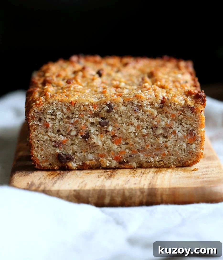 Vegan Gluten-Free Banana Bread Recipe | Grain-Free Carrot Banana Loaf 4 Gluten free Banana Bread. Grain-free Flourless Carrot Banana Bread.