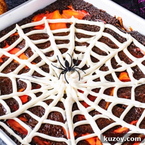 spiderweb brownies featured image