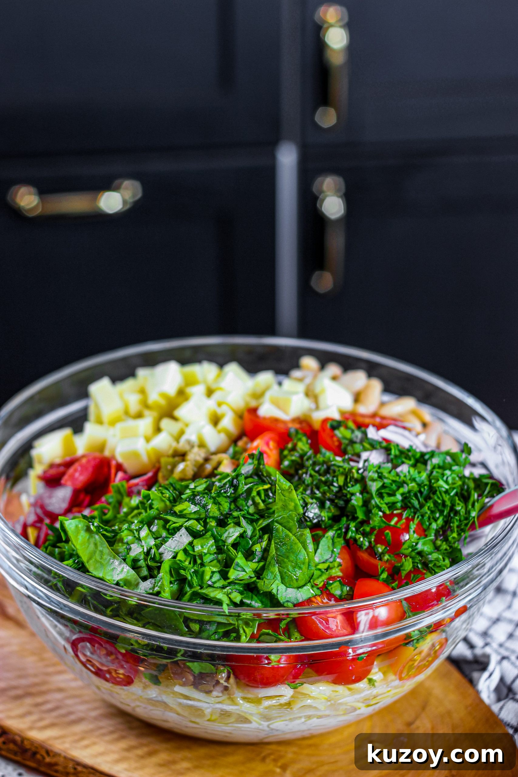 Creamy Tuscan Pasta Salad Recipe with Sun-Dried Tomatoes and Spinach 11 img 3017 10