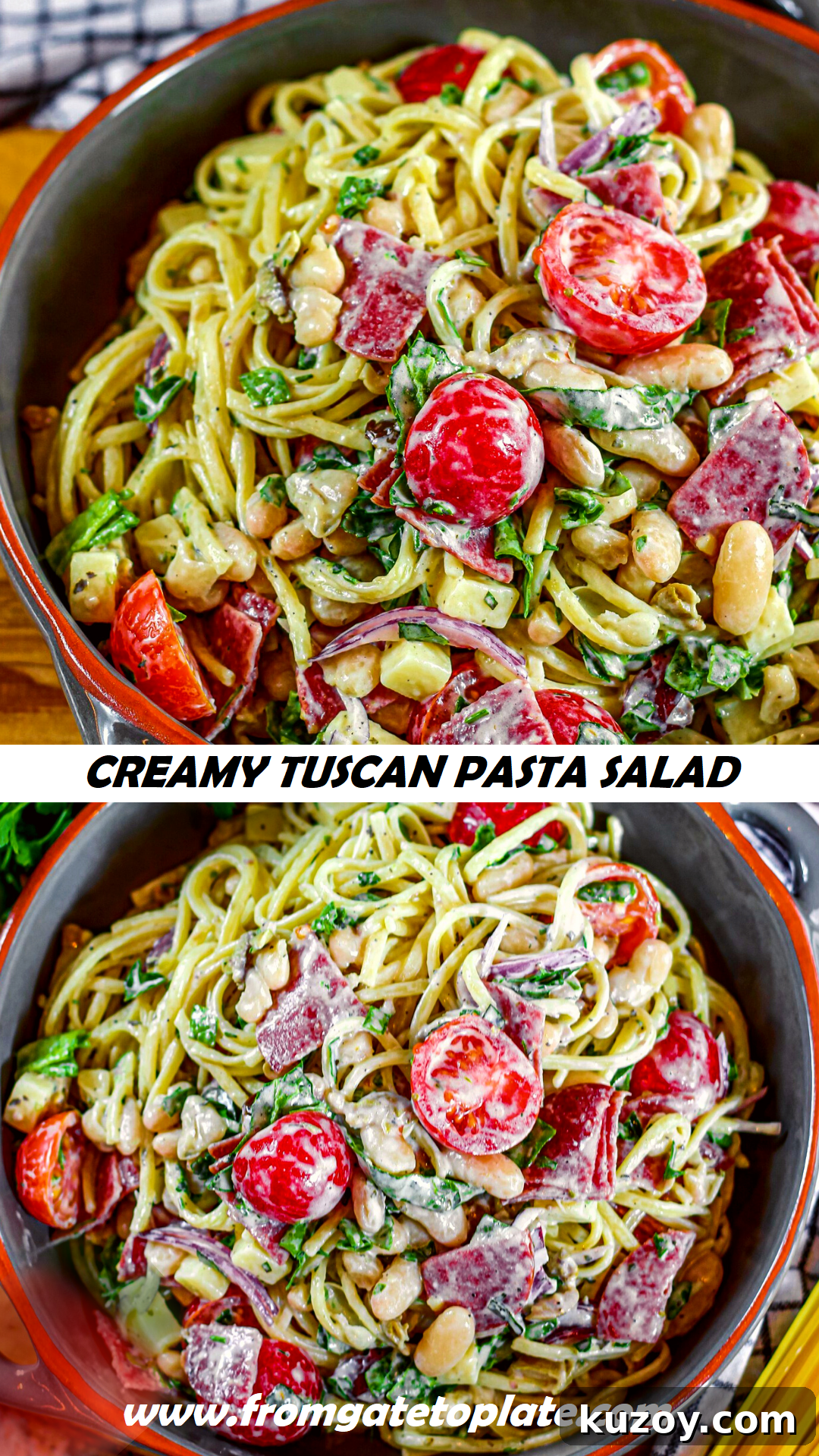Creamy Tuscan Pasta Salad Recipe with Sun-Dried Tomatoes and Spinach 15 img 3017 14