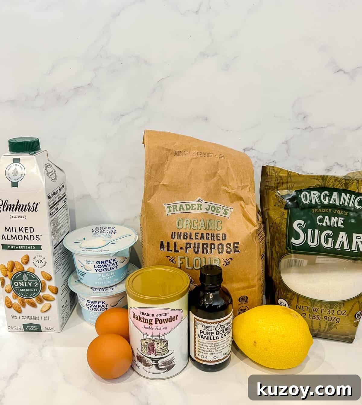 Fluffy Greek Yogurt Pancakes for Light, Protein-Packed Breakfast 3 Ingredients needed to make greek yogurt pancakes.