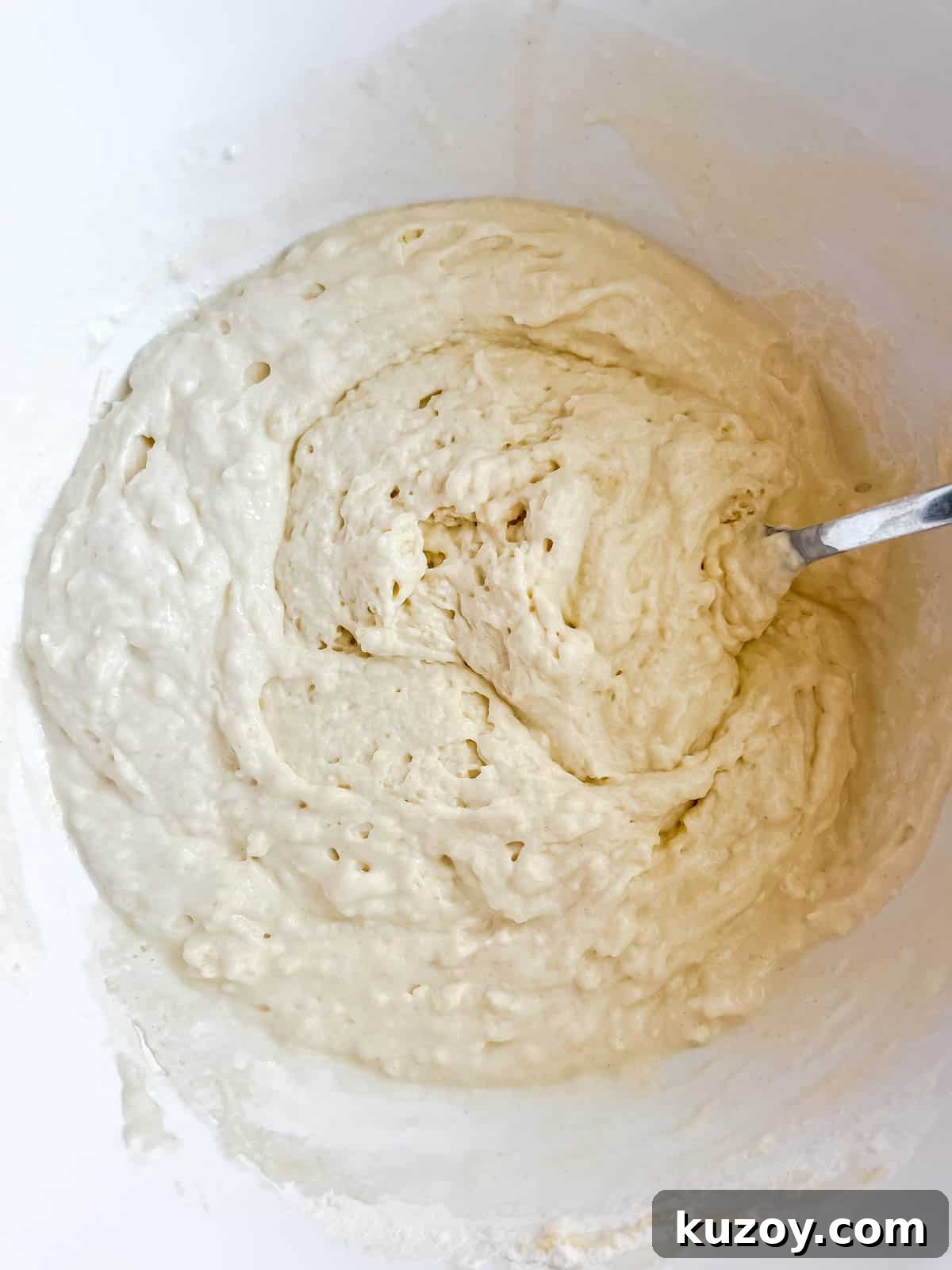 Fluffy Greek Yogurt Pancakes for Light, Protein-Packed Breakfast 6 Greek yogurt pancake batter.