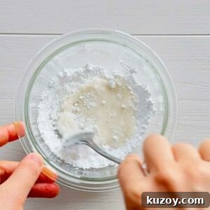 Vanilla Bean Glaze Recipe for Cakes, Donuts, and Pastries 5 Smooth glaze