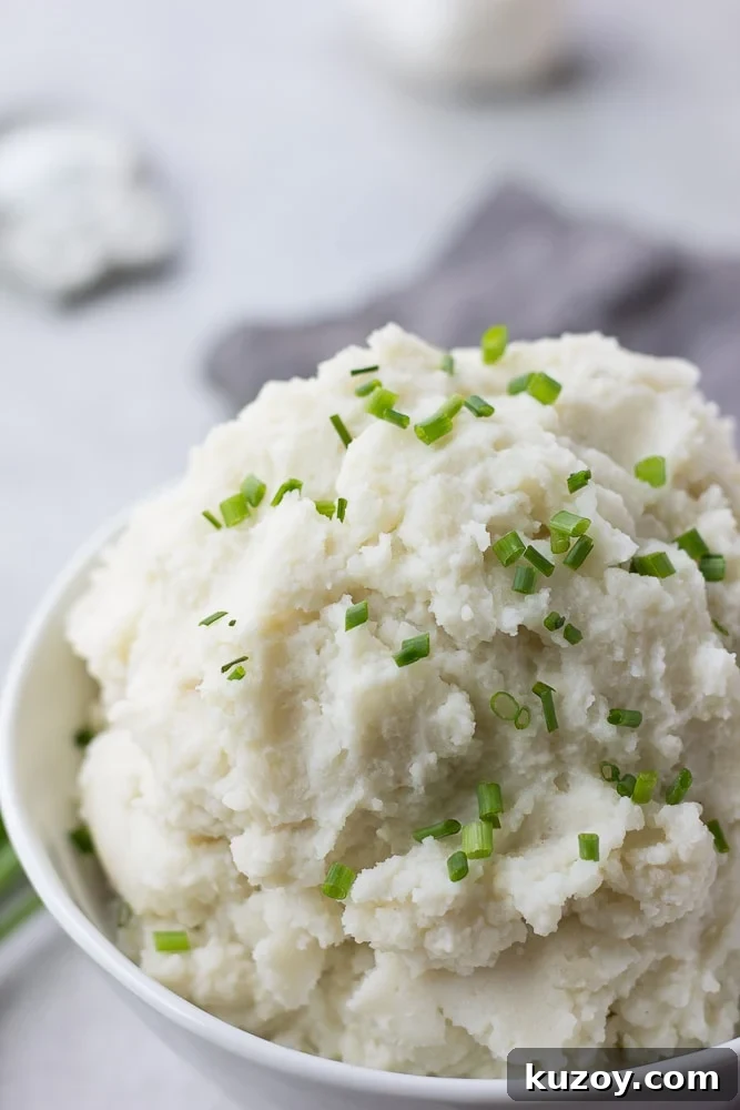close up of vegan mashed potatoes