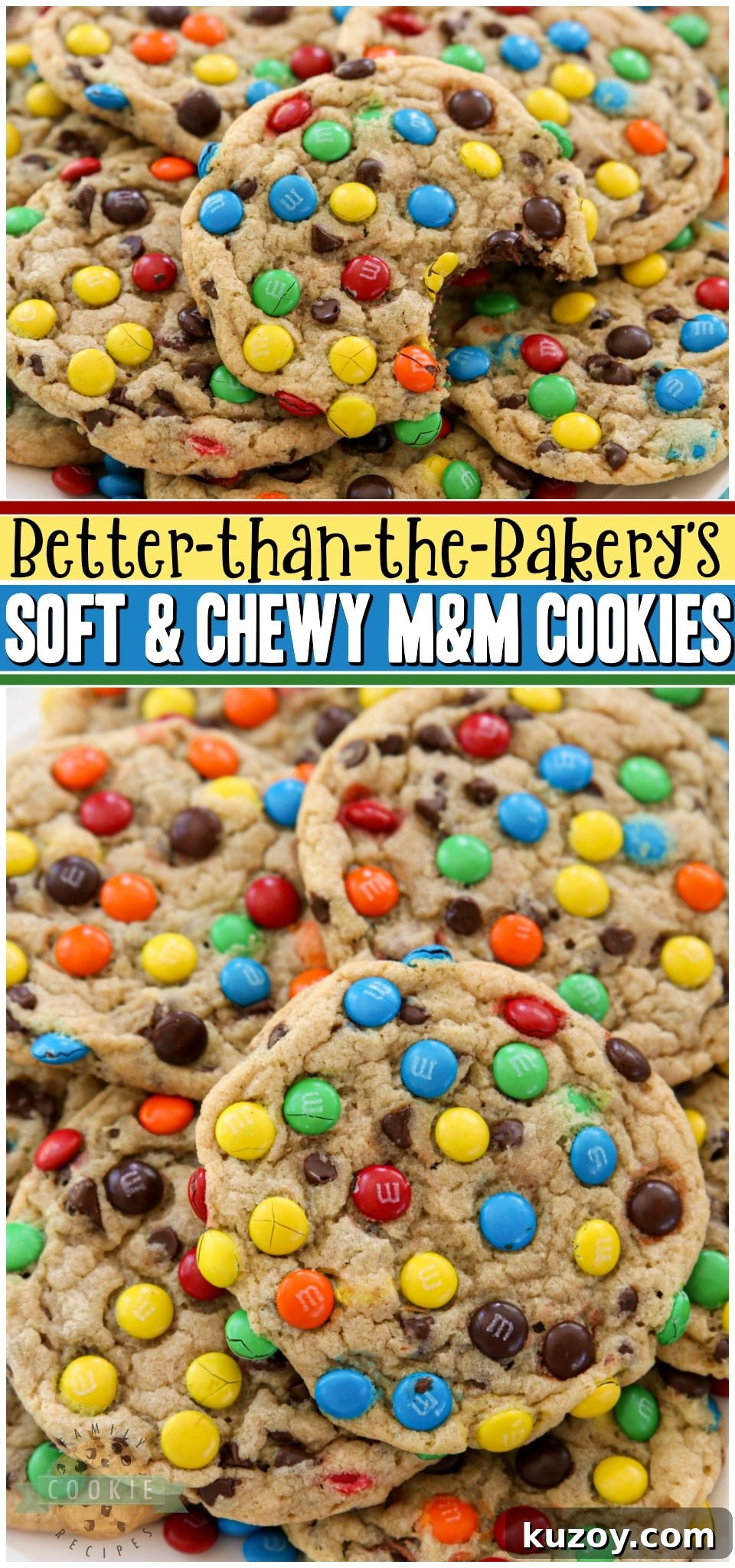 Chewy Chocolate M&M Cookies Recipe 10 Soft & Chewy M&M Cookies made with butter, sugars, pudding mix & M&M's candy!
