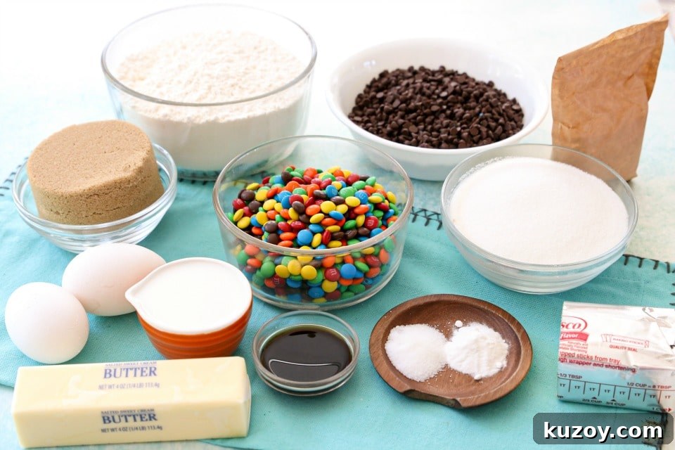 Chewy Chocolate M&M Cookies Recipe 4 Best M&M Cookies ingredients