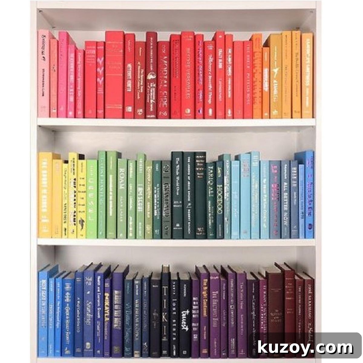 27 Stylish Storage Ideas to Make Your Home Look Polished 13 Color Coded Bookshelves