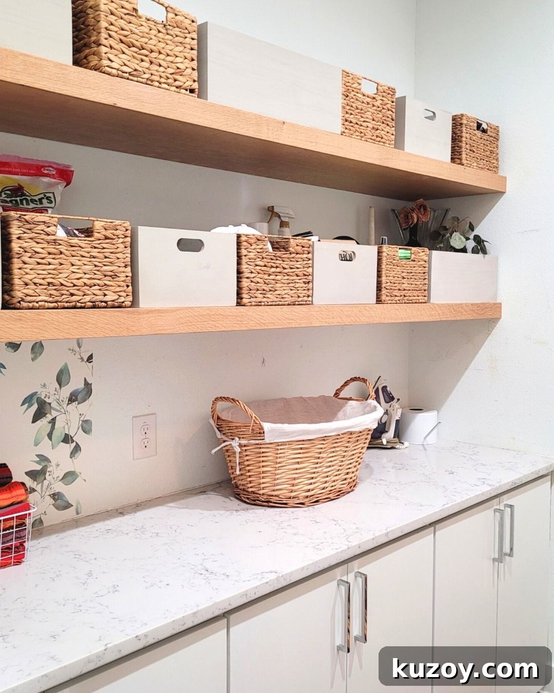 27 Stylish Storage Ideas to Make Your Home Look Polished 19 Two-Tone Baskets for Kitchen
