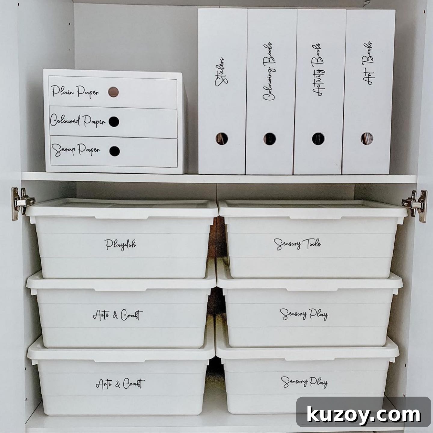 27 Stylish Storage Ideas to Make Your Home Look Polished 21 Closed Bins for Arts & Crafts Room
