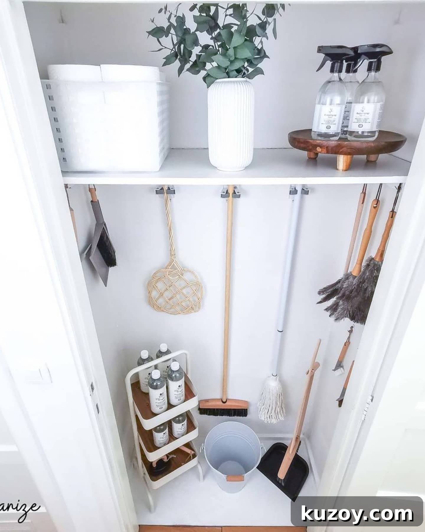 27 Stylish Storage Ideas to Make Your Home Look Polished 6 Command Grippers for Cleaning Closet