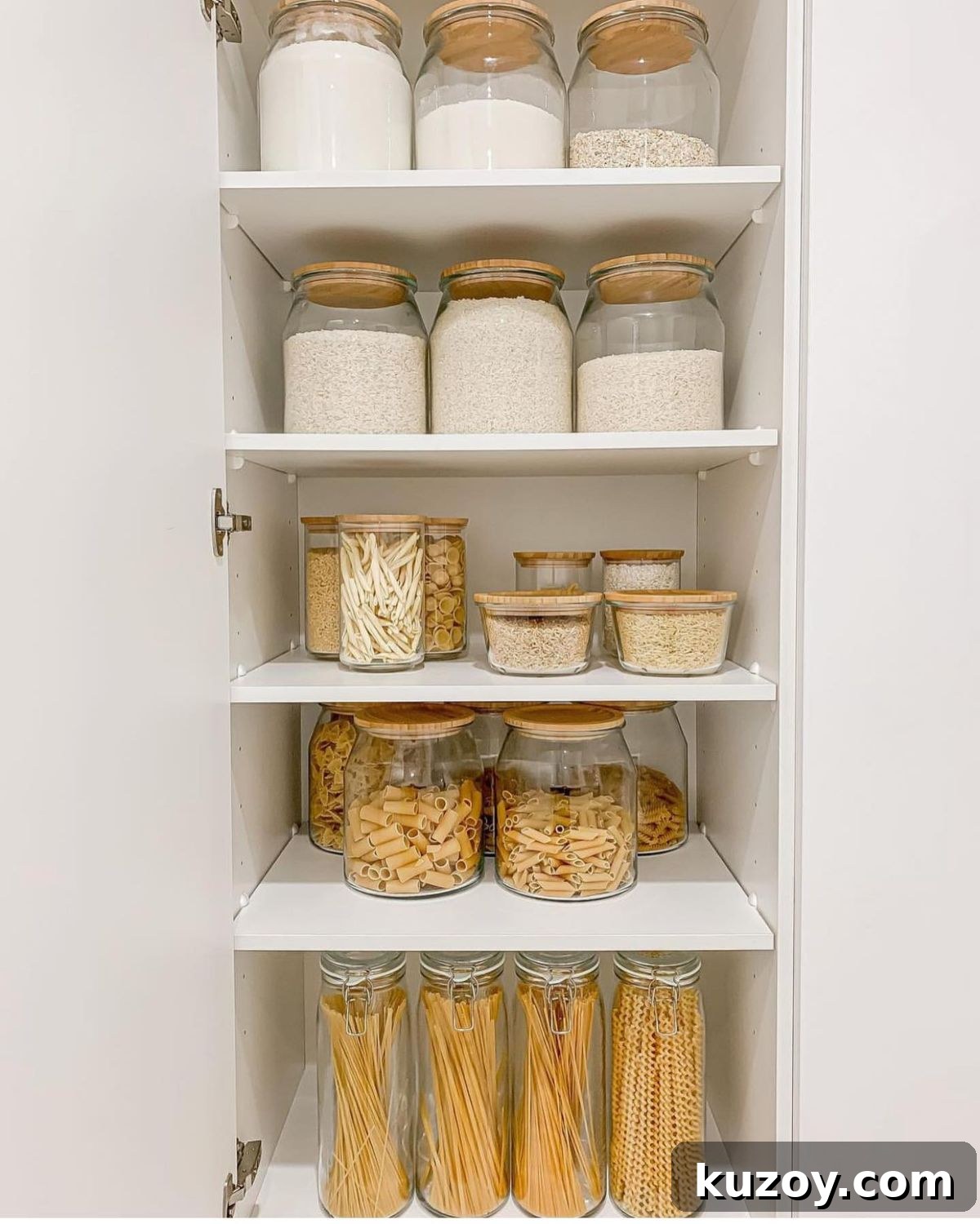 27 Stylish Storage Ideas to Make Your Home Look Polished 7 Glass Jars for Pantry Staples