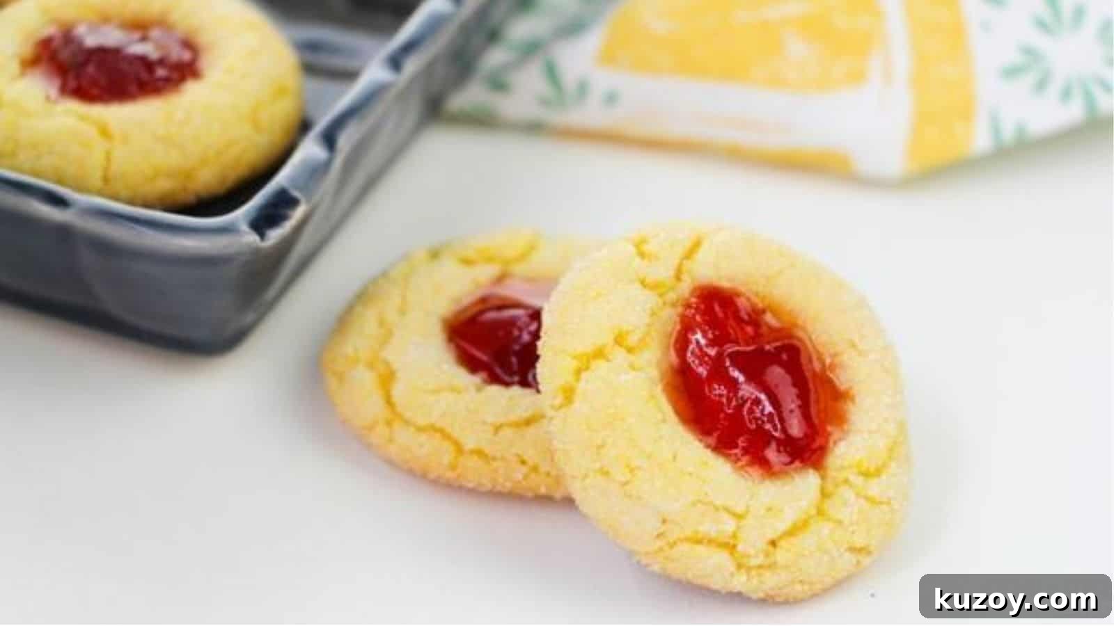 Cake Mix Lemon Thumbprint Cookies