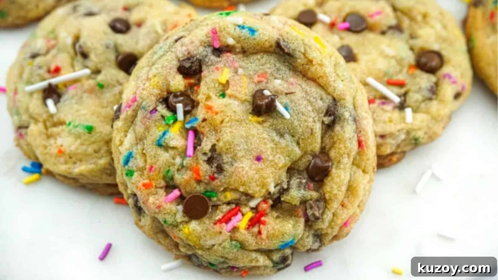 Chocolate Funfetti Chip Cookies