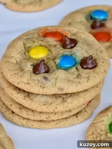 M&M Chocolate Chip Cookies.