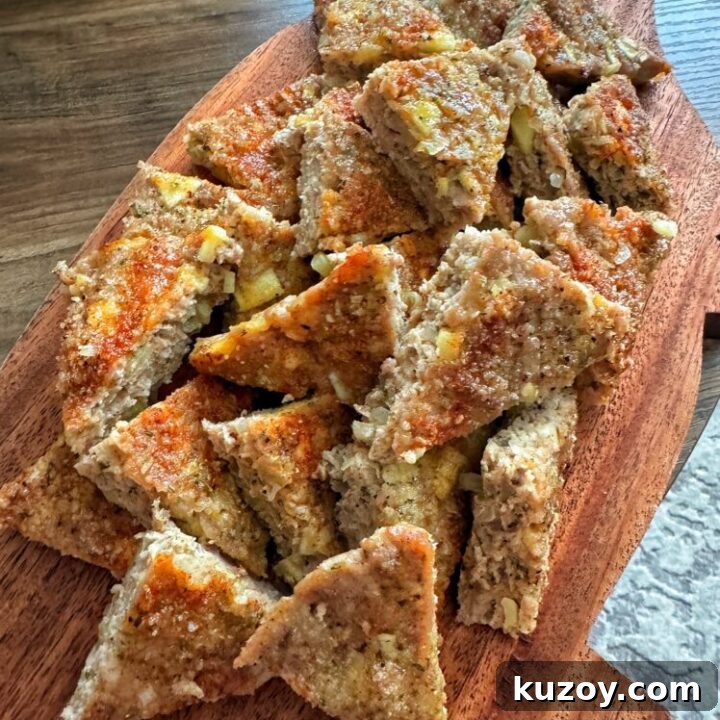 Triangles of sheet pan breakfast sausage