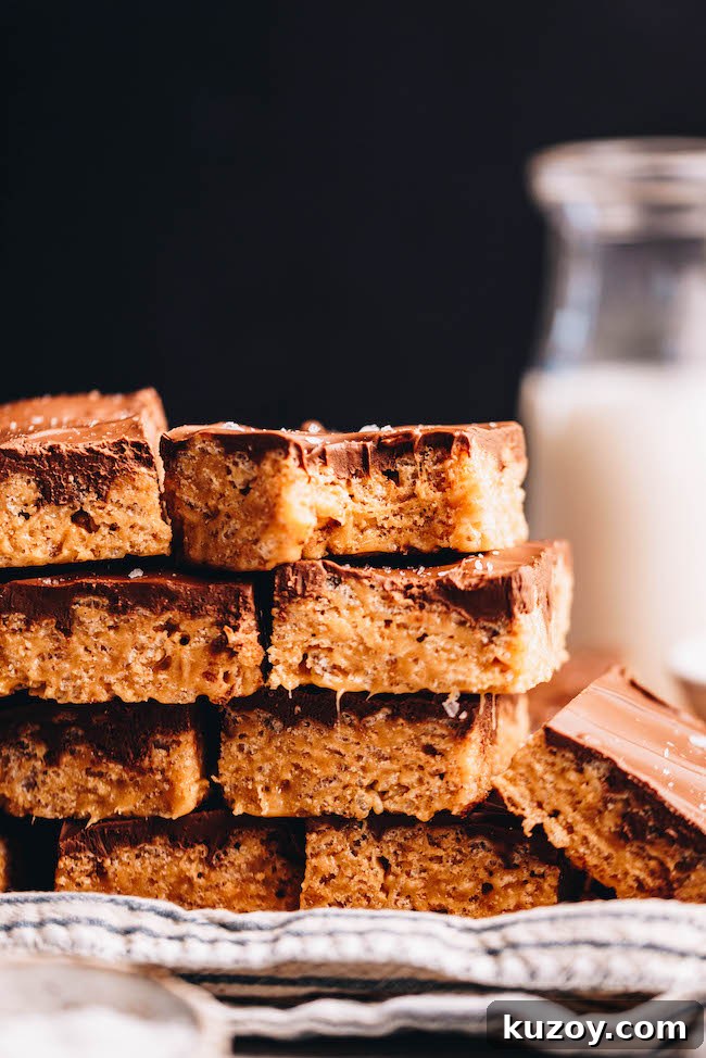 Soft and Chewy Scotcharoos Recipe 2 Soft and chewy scotcharoos with chocolate butterscotch topping