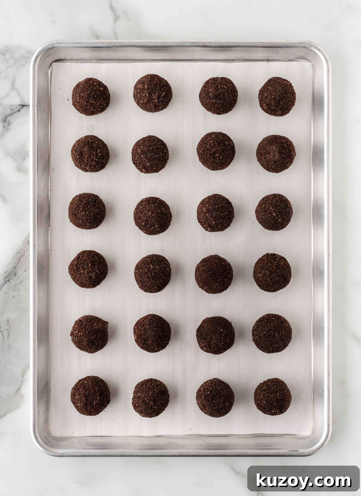 oreo balls on tray
