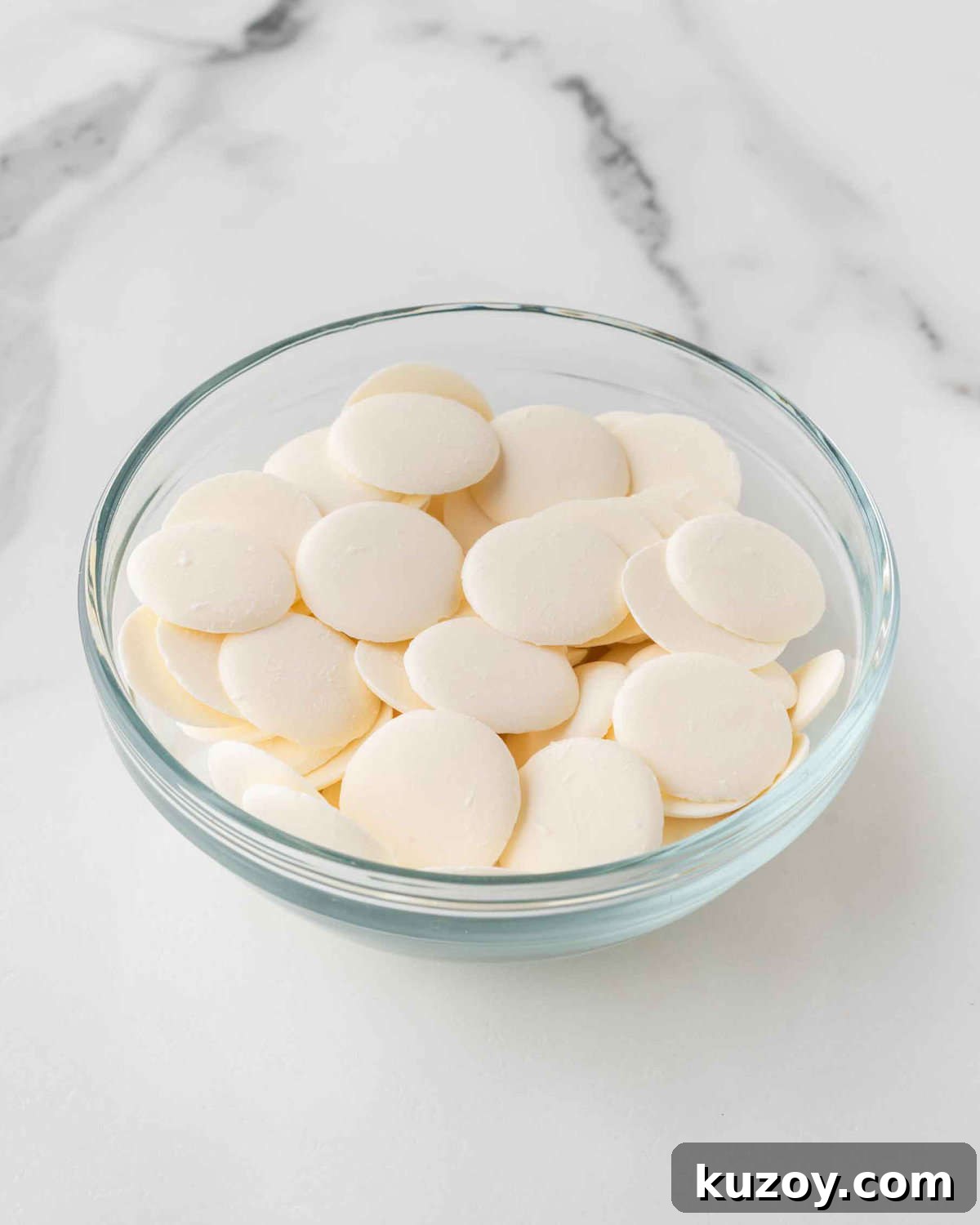 bowl of white melting wafers