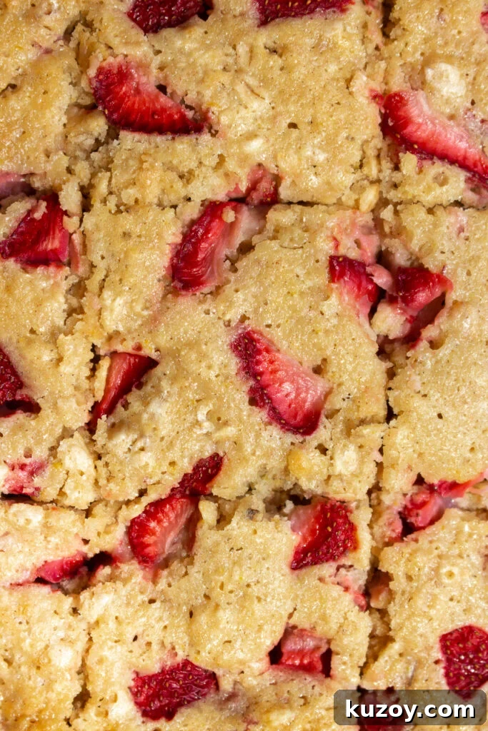 Strawberry Oatmeal Breakfast Cake Recipe for Morning Fuel 3 Slice of cake