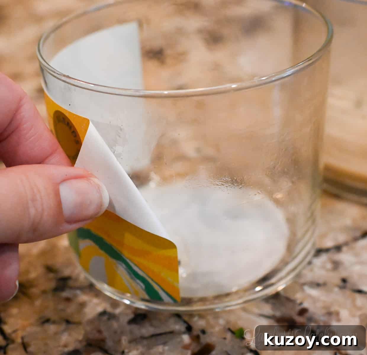 Remove Wax from Candle Jars: 3 Fast, Effective Methods 14 removing a label from a glass jar.