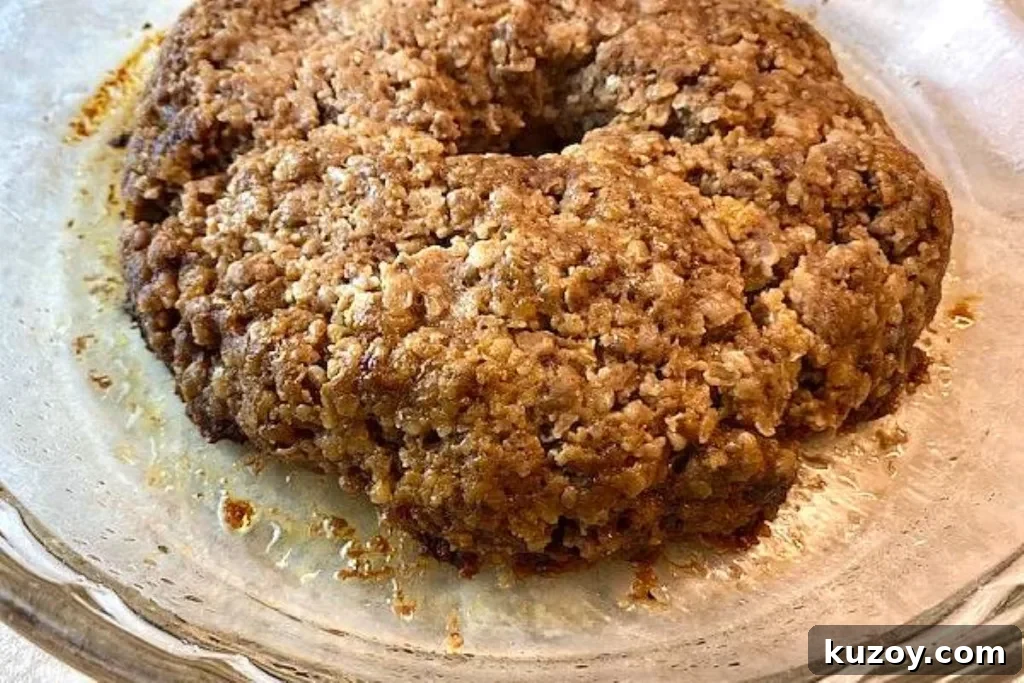 Mouthwatering Meatloaf Recipe That Tastes Like Comfort Food 6 cooked meatloaf before glaze