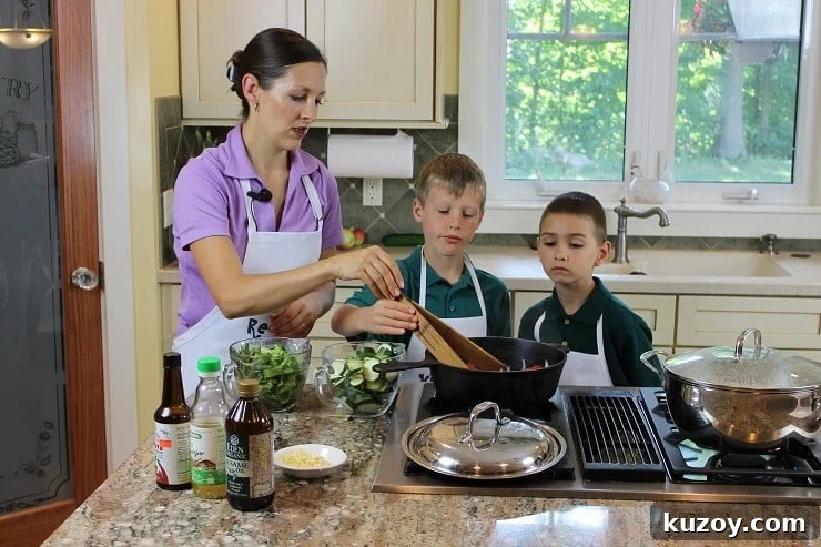 Kids Cook Real Food stir fry lesson